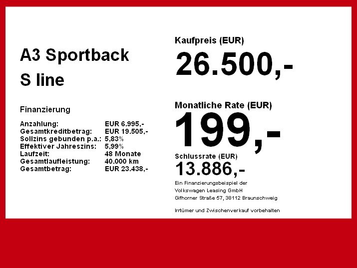 Audi A3 Sportback S line 30 TFSI - Samsaru's Car Outlet