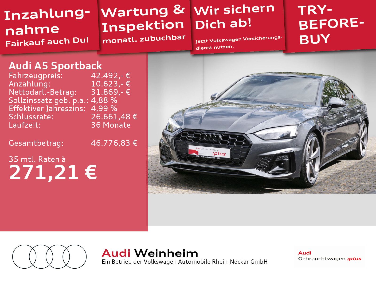 Audi A5 Sportback 45 TFSI quattro S-Line competition