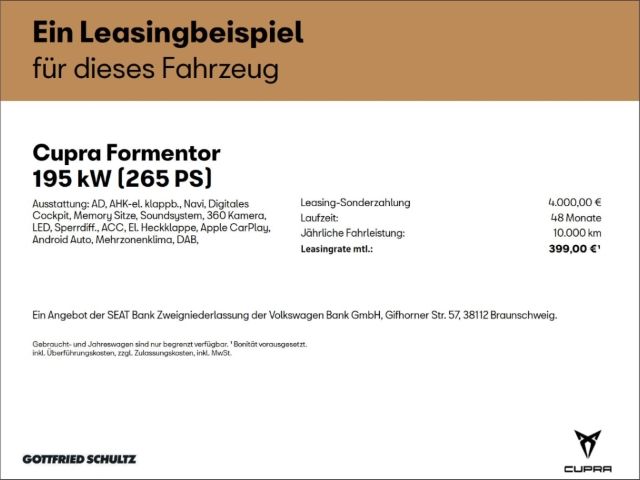 Cupra Formentor CUPRA VZ 2.0 TSI (265 PS) 7-Gang-DSG G