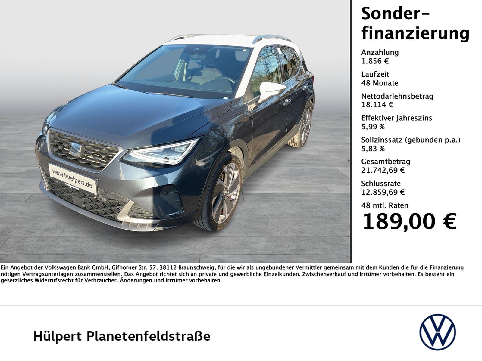 Seat Arona 1.5 FR AHK CAM ACC LM18 NAVI SITZHEIZUNG