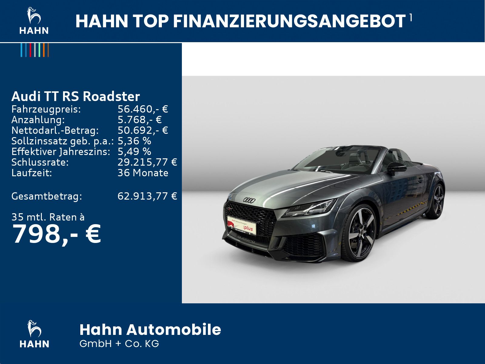 Audi TT RS Roadster TFSI quattro B&O Navi CAM Leder L