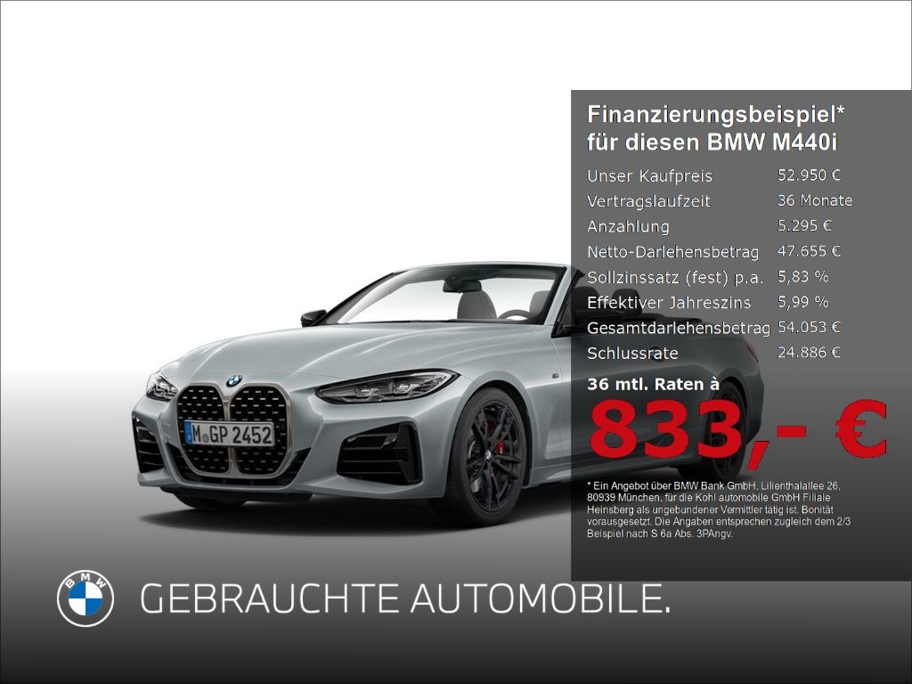 BMW M440i xDrive Cabrio M Sport Pro Harman Kardon Na