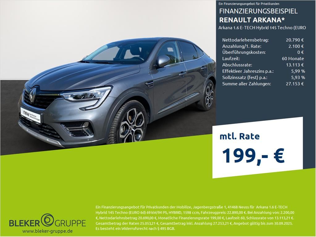 Renault ARKANA 1.6 E-TECH Hybrid 145 Techno - Samsaru's Car Outlet