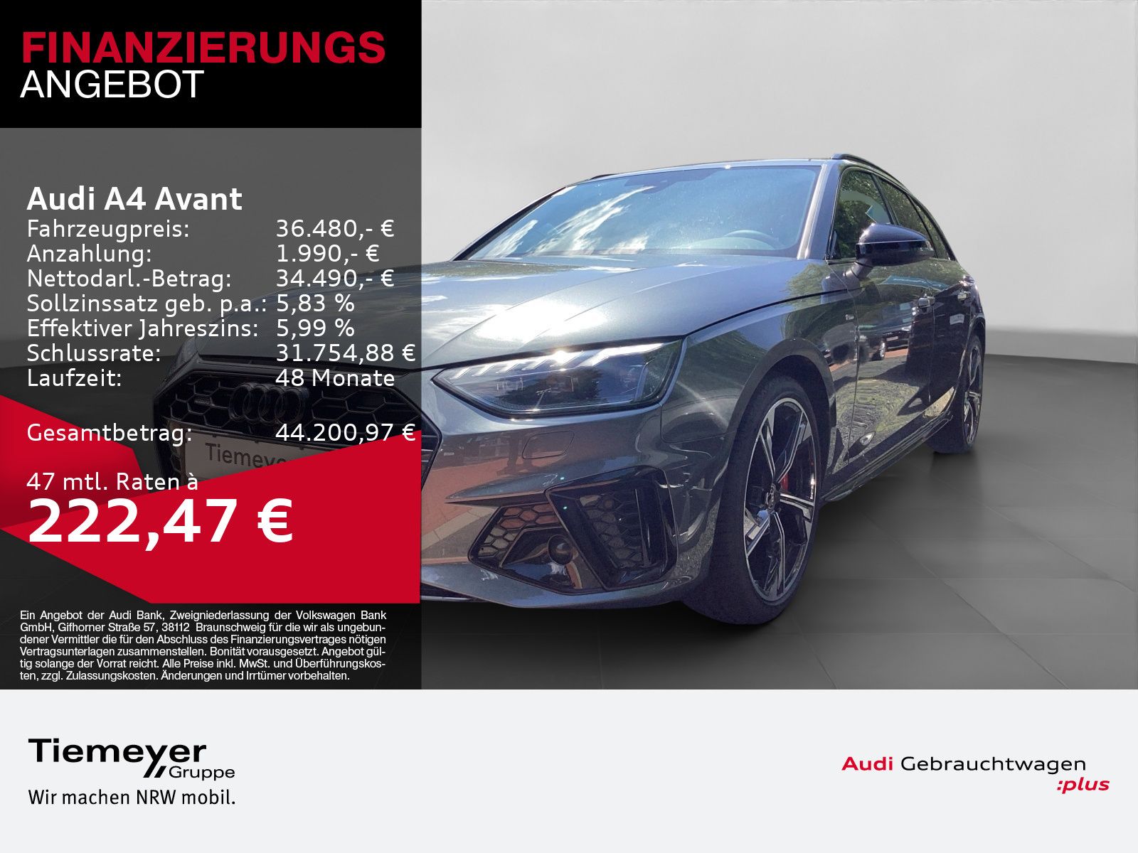 Audi A4 Avant 40 TFSI Q 2x S LINE MATRIX AHK LM19 KAM