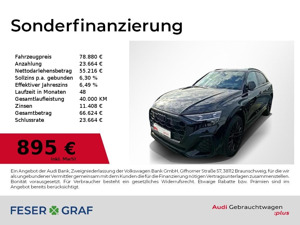 Audi Q8 50 TDI 2x S Line Pano,HUD,AHK,HDMatrix,Sitzbe