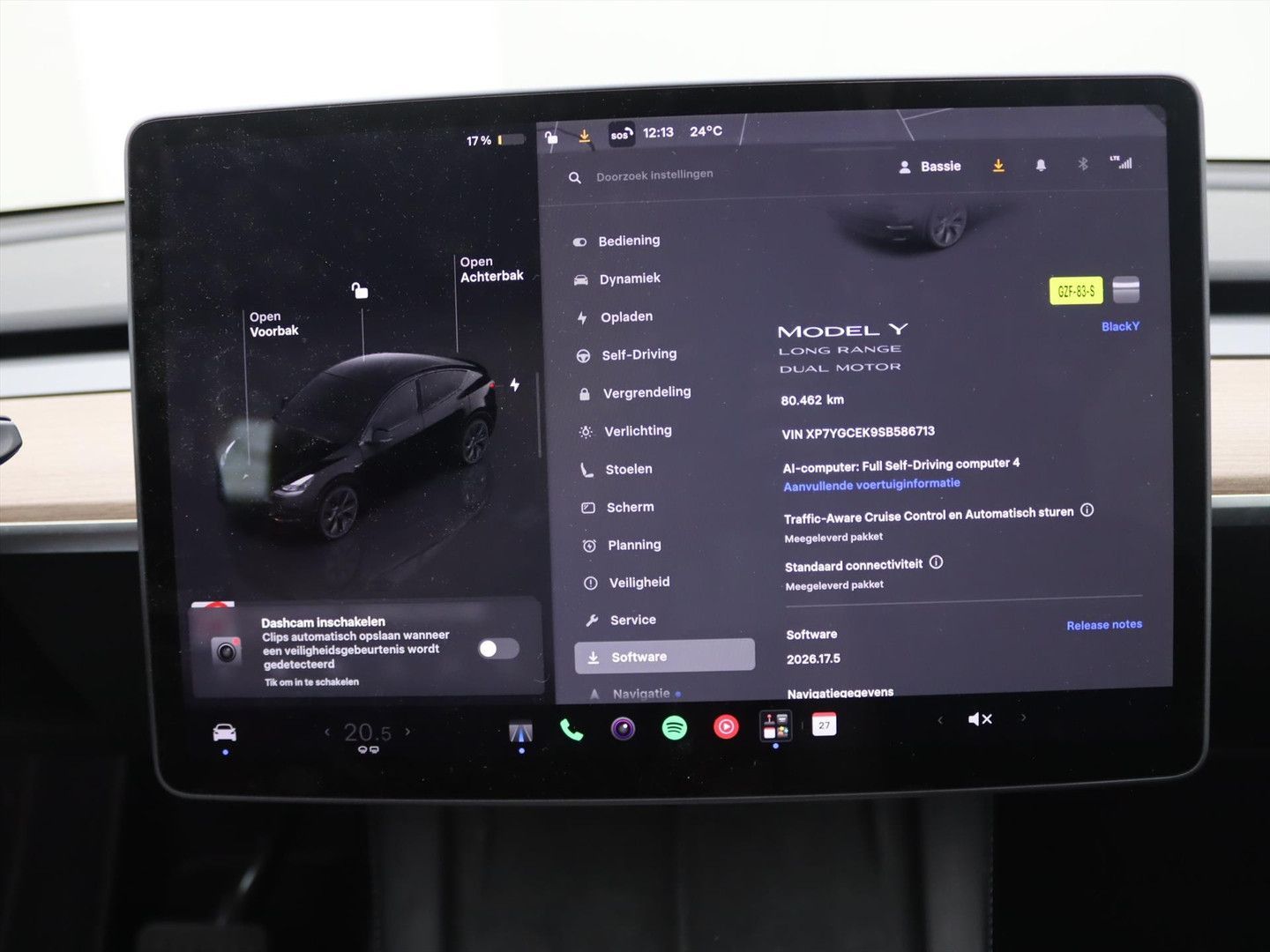 Tesla Model Y Long Range AWD 75kWh 351pk AMD RYZEN HW4