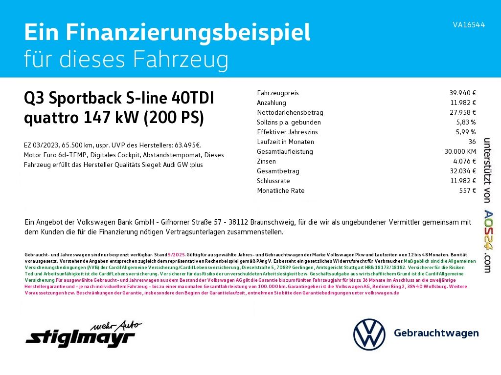 Audi Q3 Sportback S-line 40TDI quattro KAMERA+LED+19`