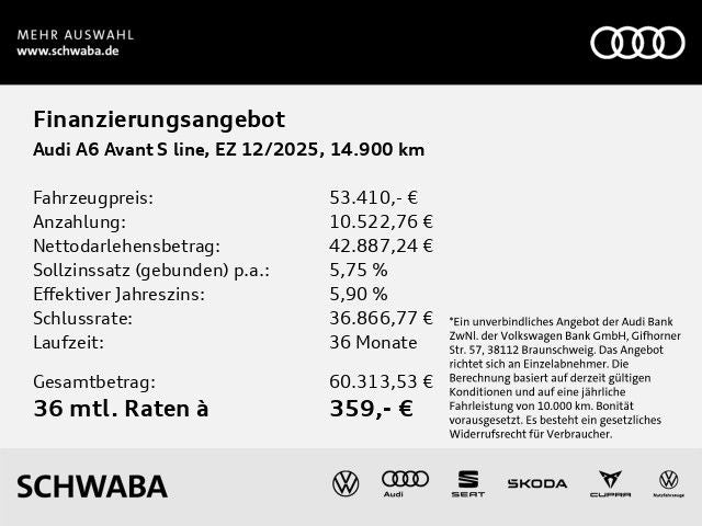 Audi A6 Avant TDI qu. S tr. *S line*MATRIX*KAM*ACC*