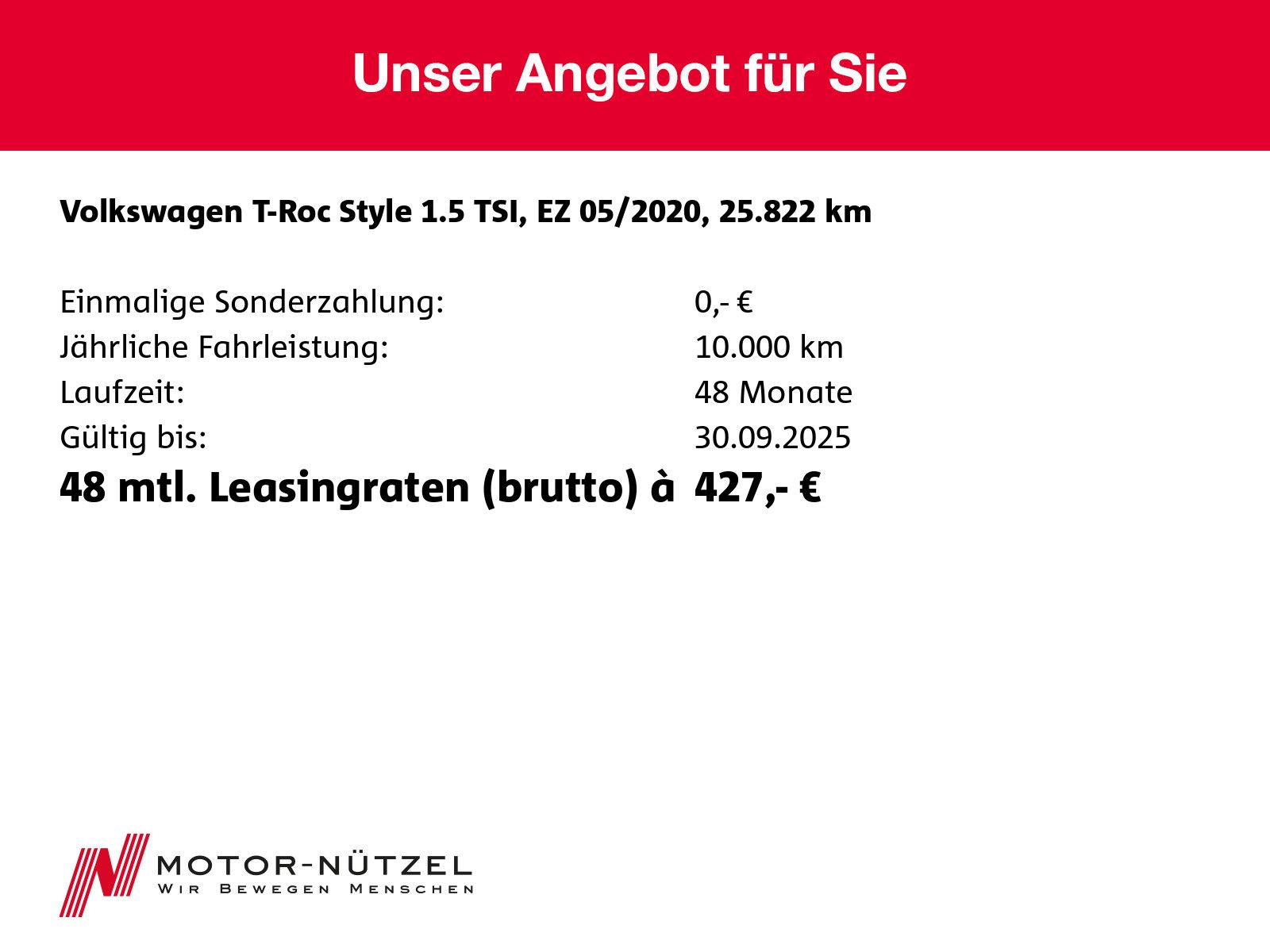 Volkswagen T-Roc 1.5 TSI STYLE - Samsaru's Car Outlet