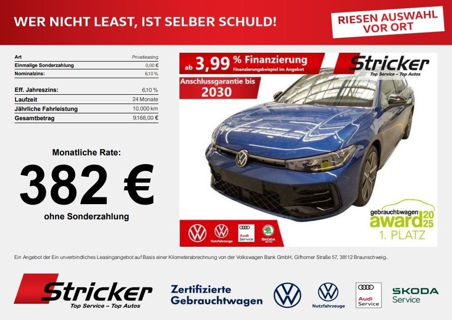 Volkswagen Passat Variant R-Line 1.5TSI e-Hybrid 383,-ohne