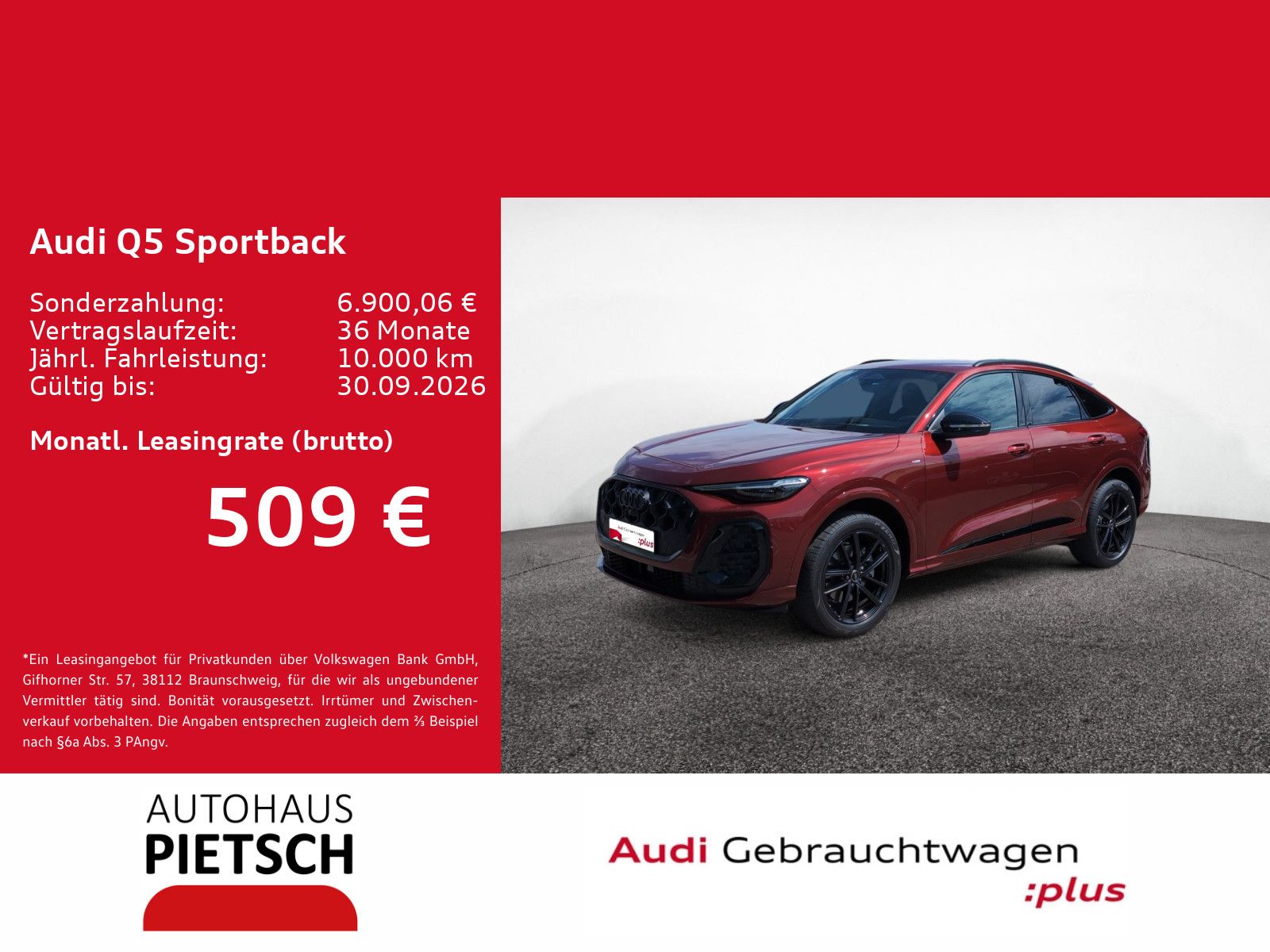 Audi Q5 Sportback TFSI S line AHK tech+ Beifahrer MMI