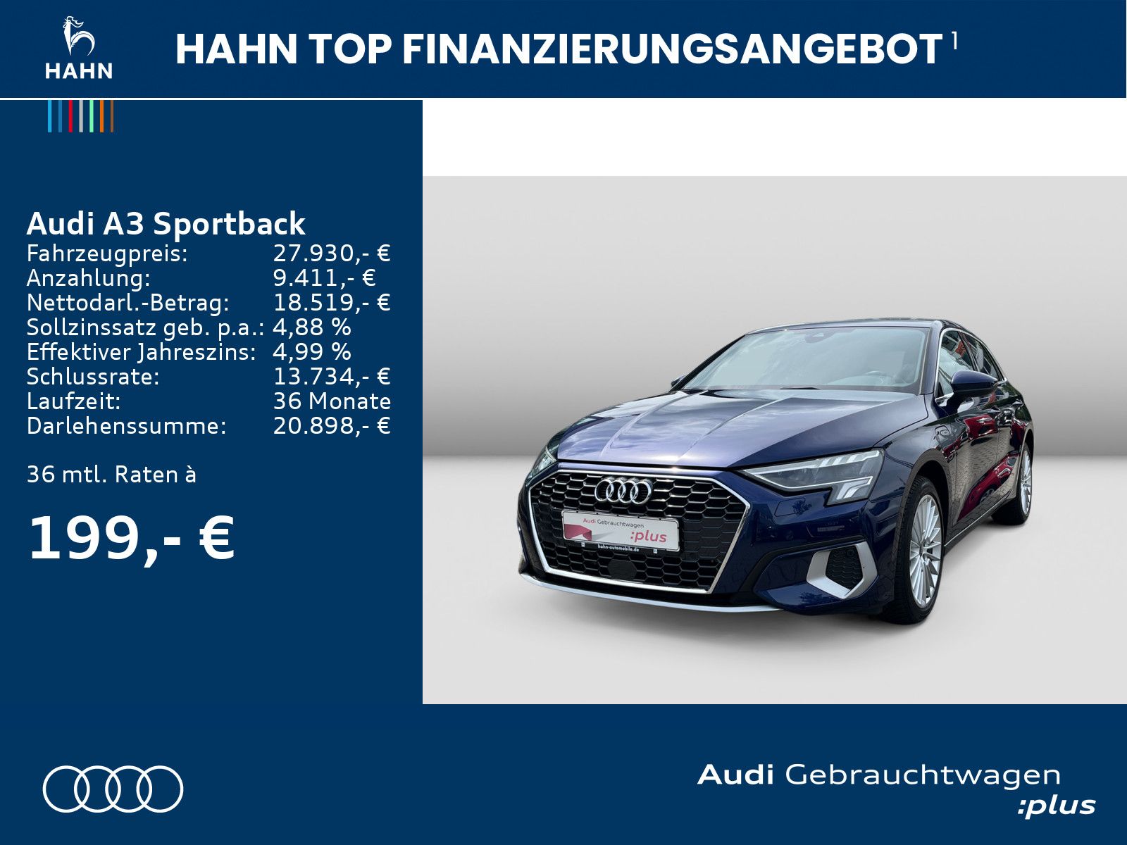 Audi A3 Sportback 40 TFSIe S tronic advanced - Samsaru's Car Outlet