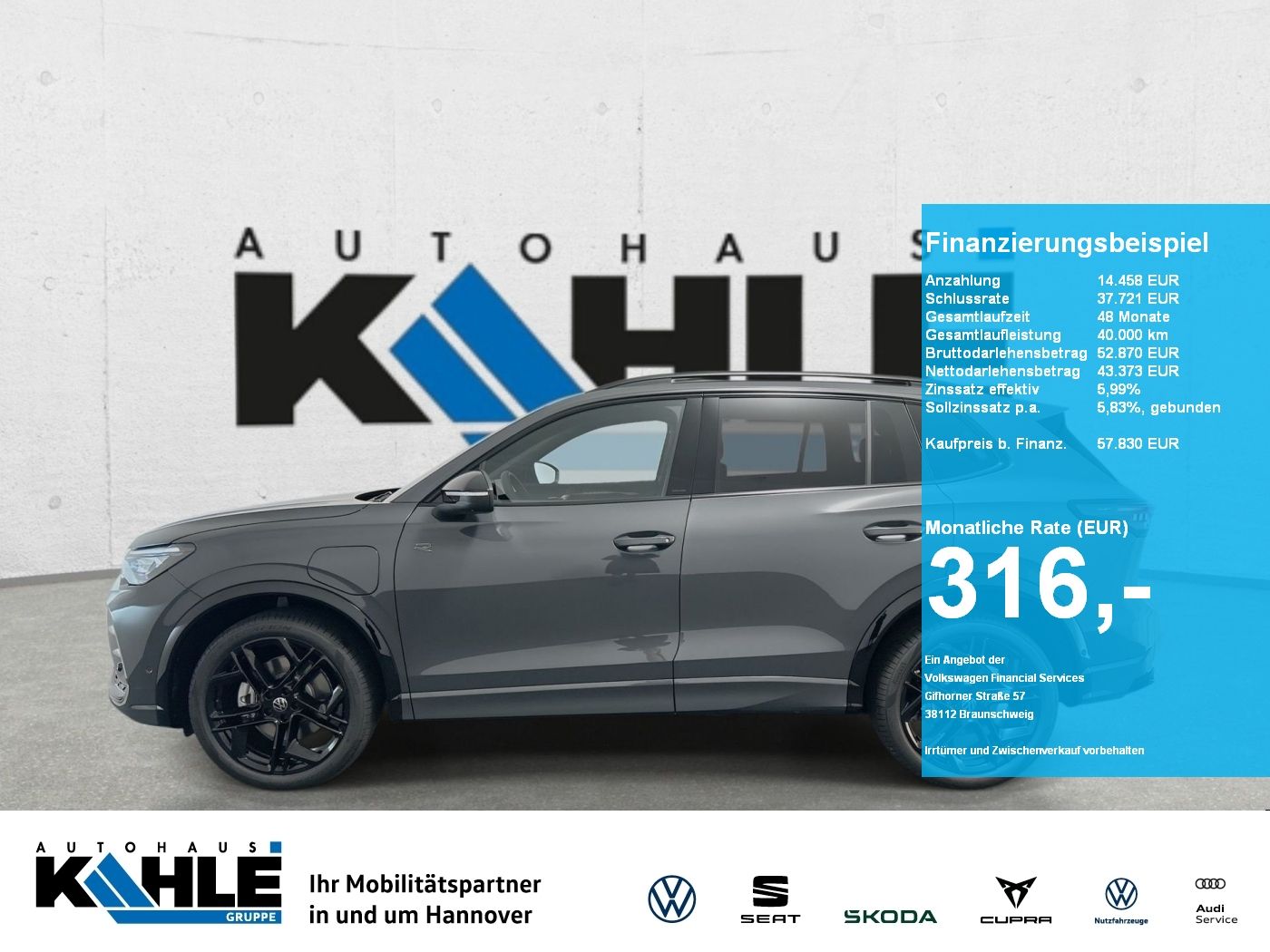 Volkswagen Tiguan R-Line eHybrid Black CarPlay Matrix Leder