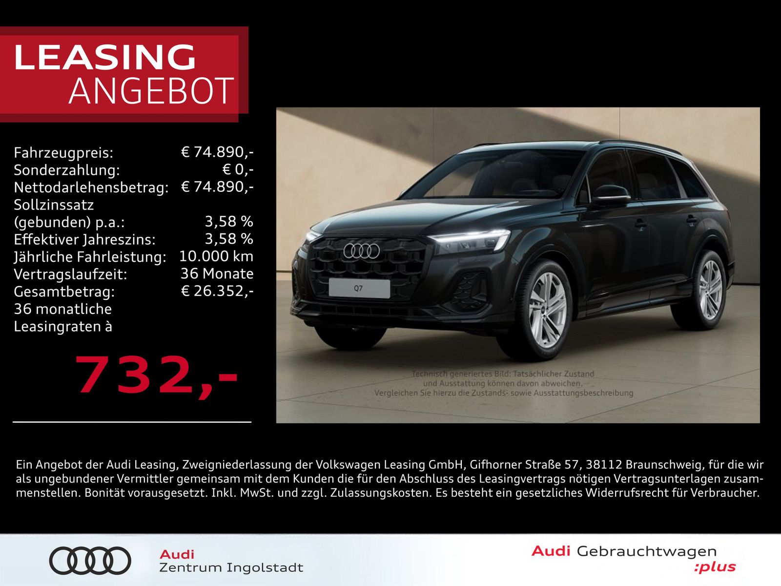 Audi Q7 50 TDI qu S line MATRIX Pano AHK Luft Allradl