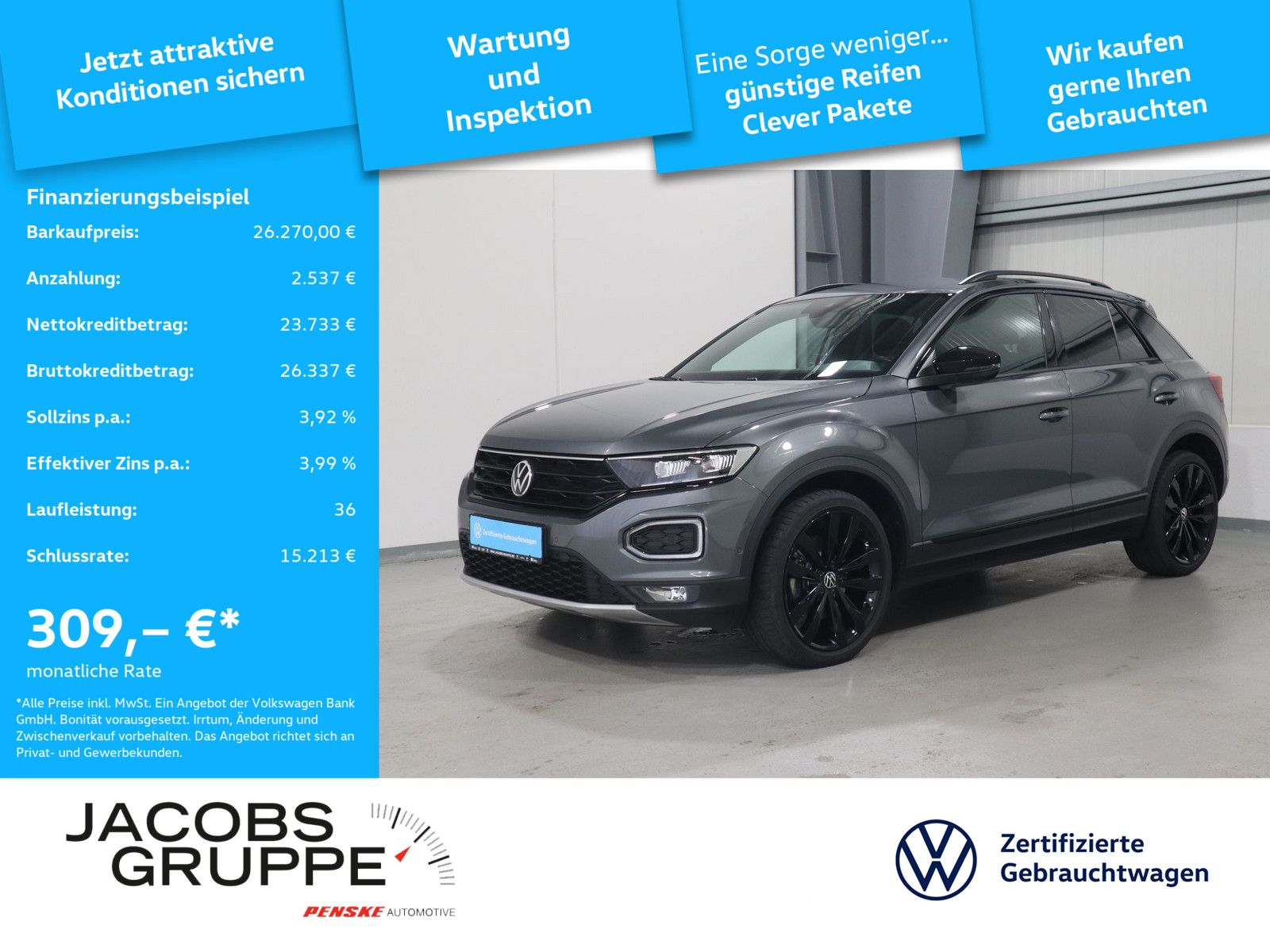 Volkswagen T-Roc 1.5 TSI DSG Black S - Samsaru's Car Outlet