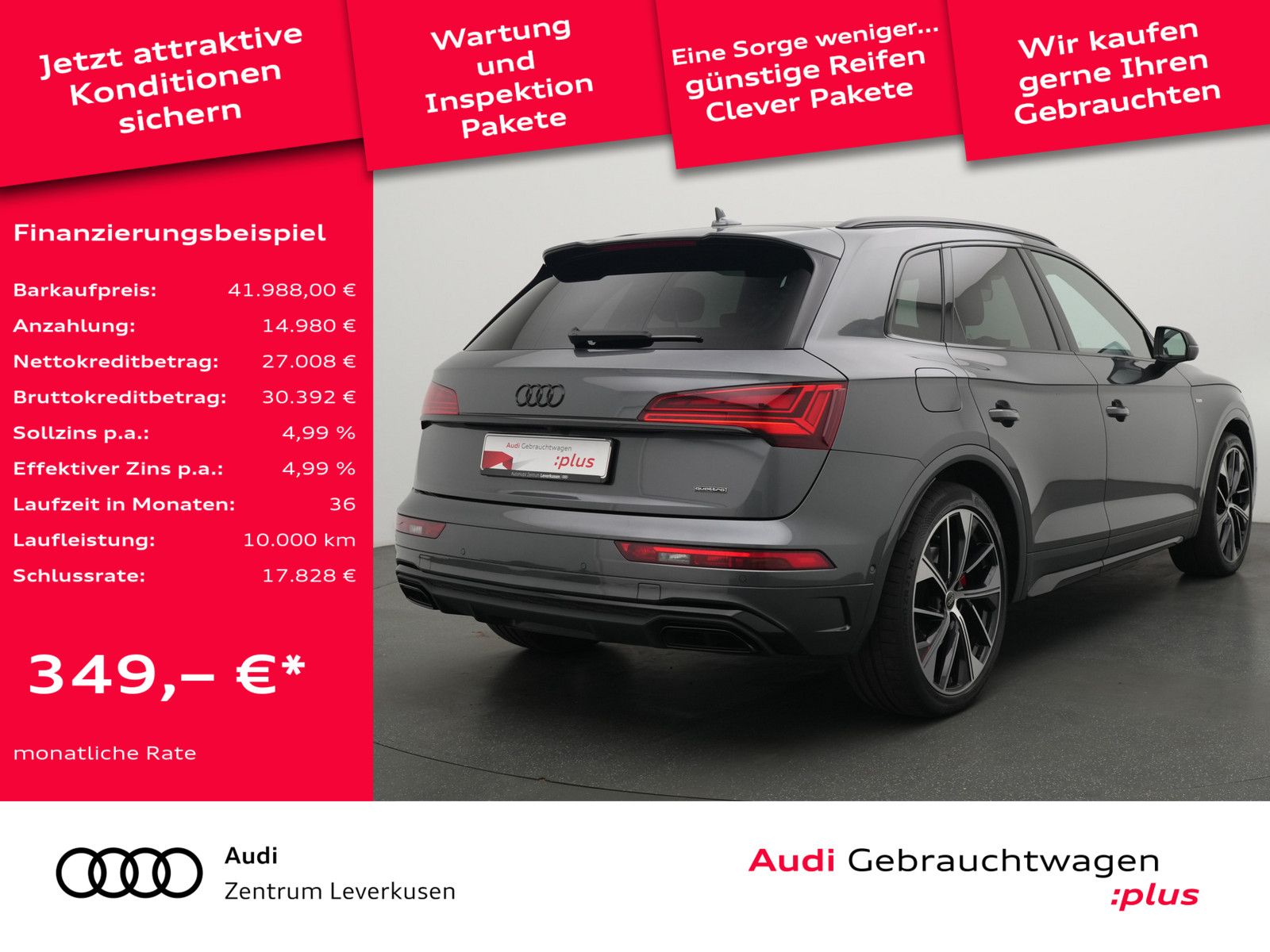 Audi Q5 S line VIRT PANO RAUTE B&O LEDER STANDHZ NAVI