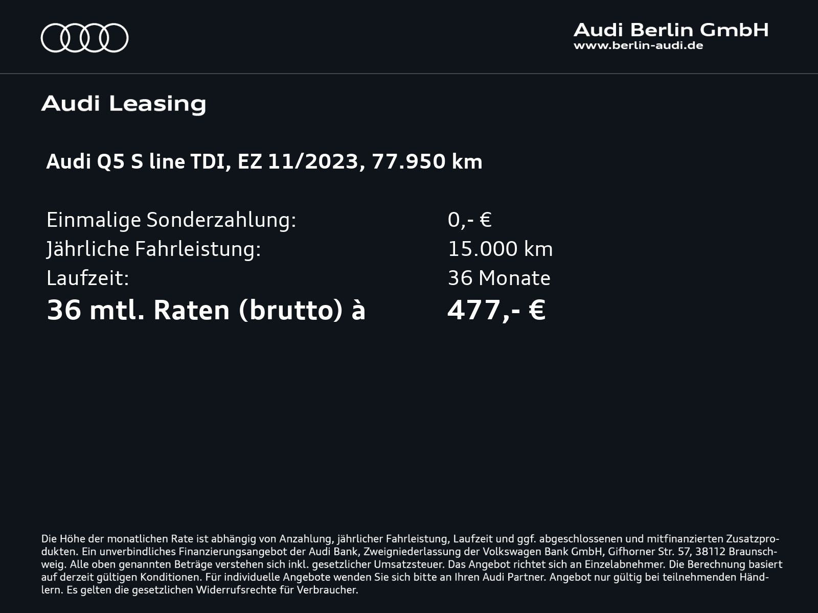 Audi Q5 S line 40 TDI qu. S tr. AHK RFK PDC MATRIX