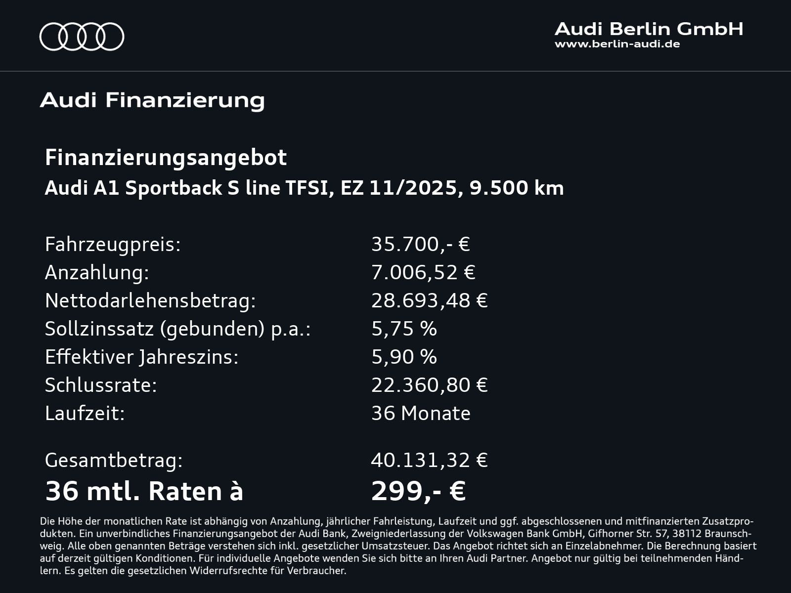 Audi A1 Sportback S line 35 TFSI S tronic