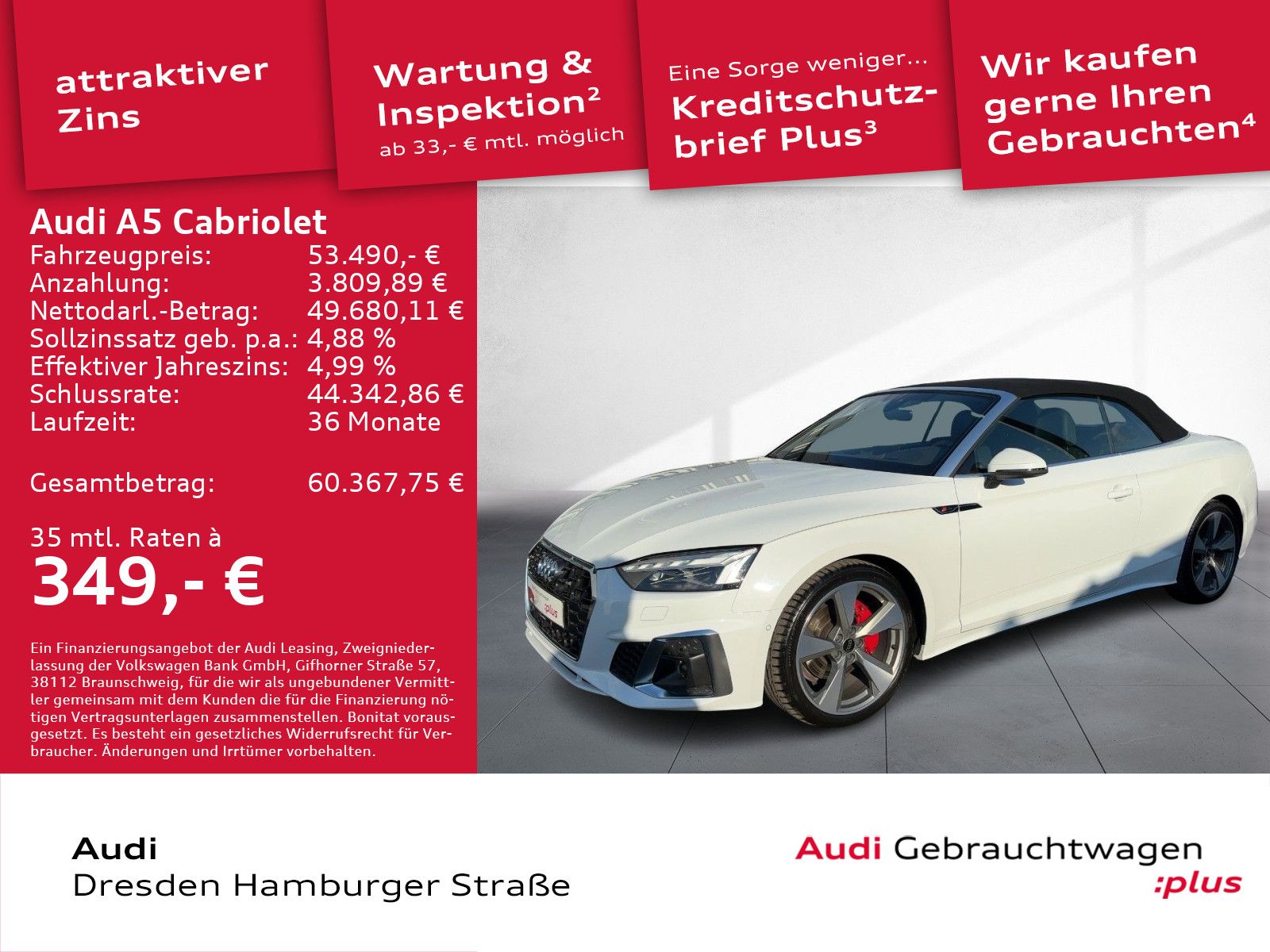 Audi A5 Cabriolet S line 40 TDI quattro S tronic