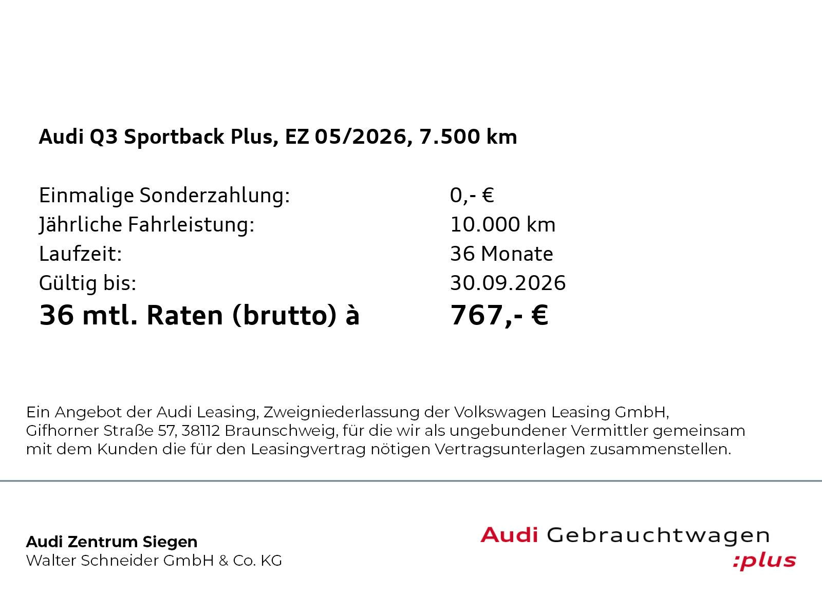Audi Q3 Sportback e-hybrid e-hybrid 2xS-LINE*AHK*TECH