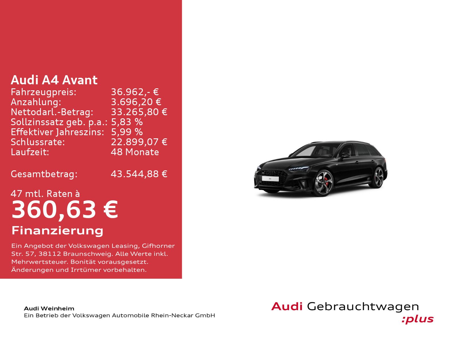 Audi A4 Avant 40 TFSI quattro S-tronic S-Line Matrix