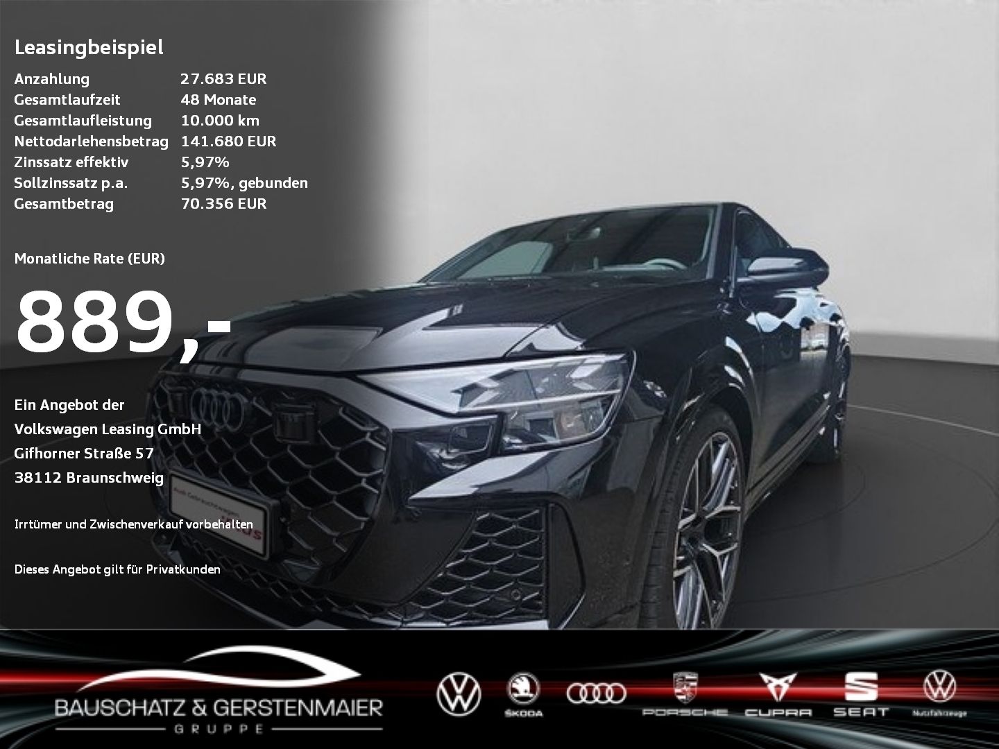 Audi RSQ8 4.0 TFSI quattro Tiptronic PANO*MATRIX*AHK