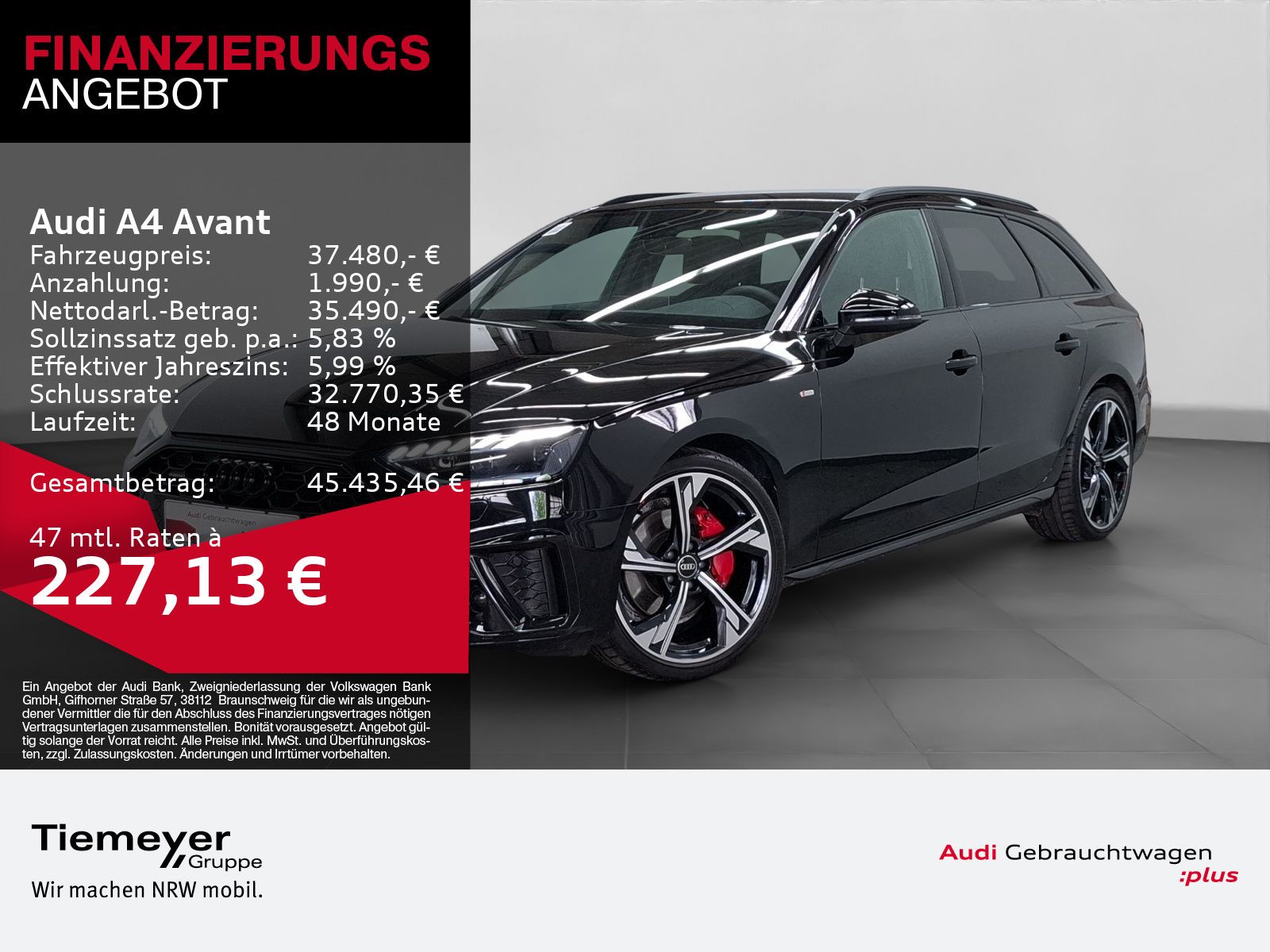 Audi A4 Avant 40 TFSI Q 2 x S LINE AHK LM19 MATRIX-LE