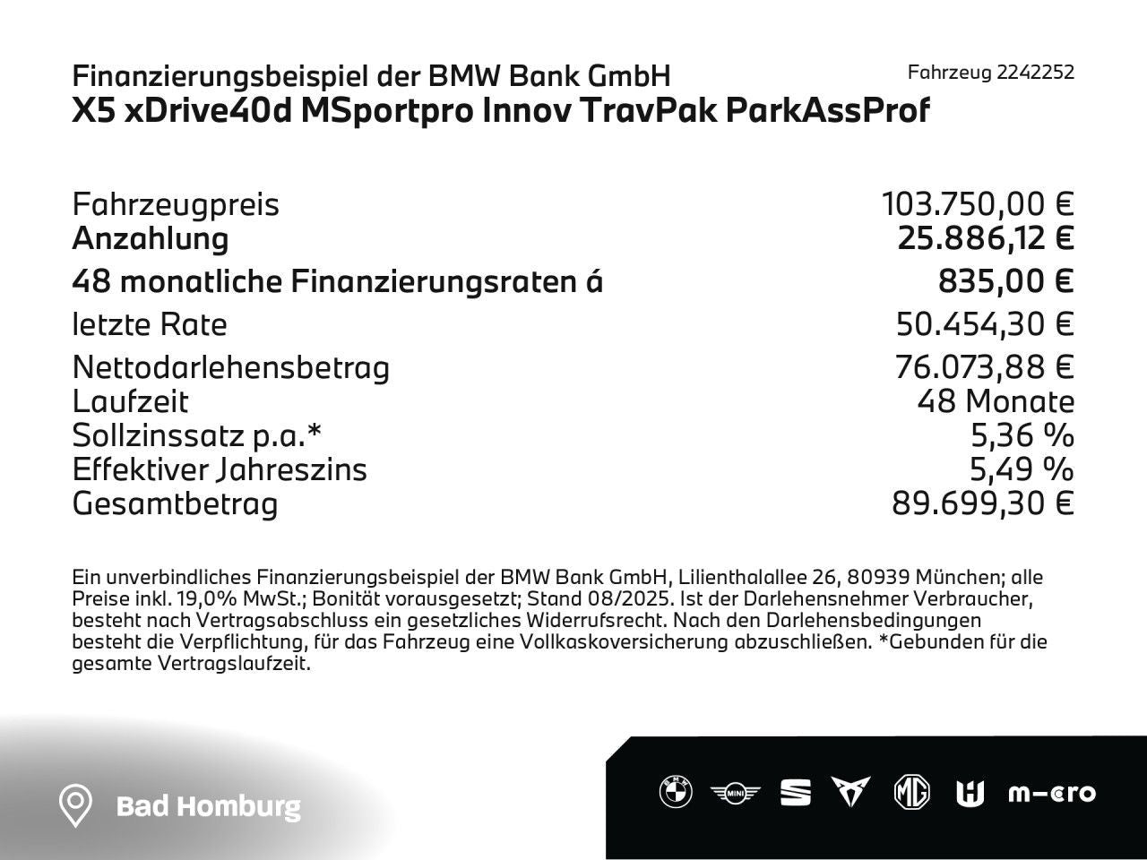 BMW X5 xDrive40d MSportpro Innov TravPak ParkAssProf
