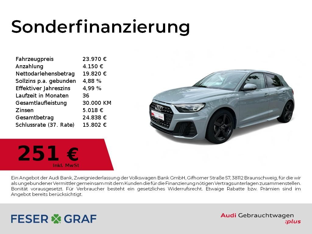 Audi A1 Sportback S line 30 TFSI S tronic LED/SHZ/VC/