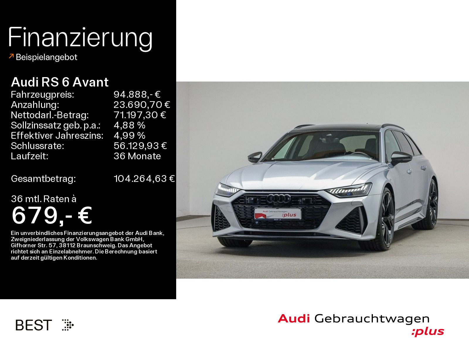 Audi RS 6 Avant Carbon*Pano*B&O*Night*HUD*Assist*Dyna