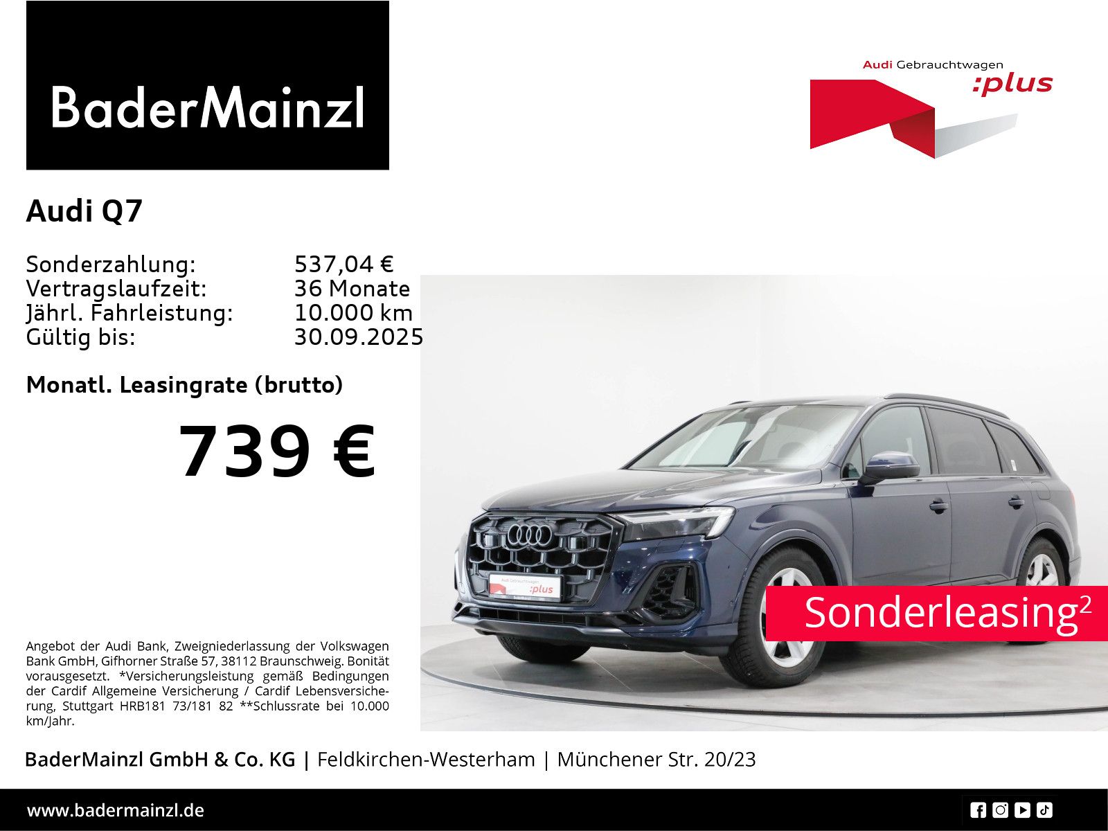 Audi Q7 55 TFSIe quattro Luft HUD Matrix 360° Leder