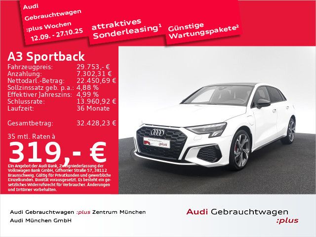 Audi A3 Sportback 45 TFSI e S tronic 2x S line Pano/B