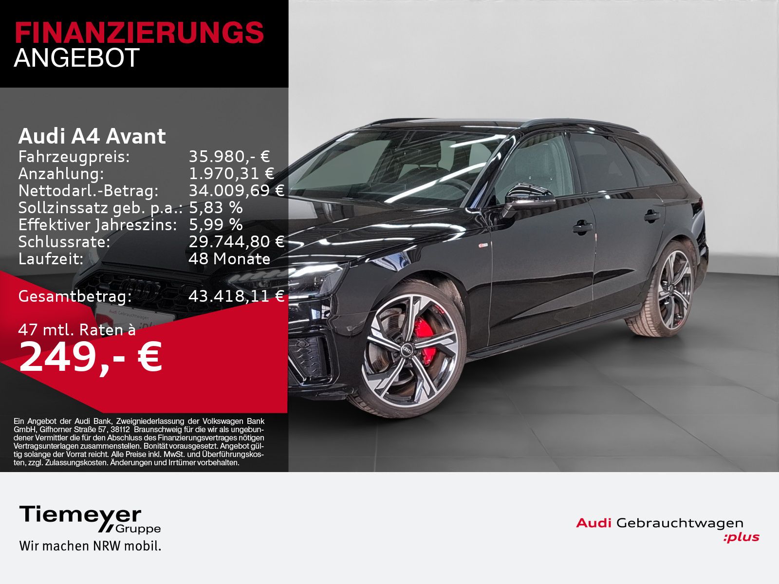 Audi A4 Avant 40 TFSI Q 2x S LINE MATRIX AHK LM19 VIR