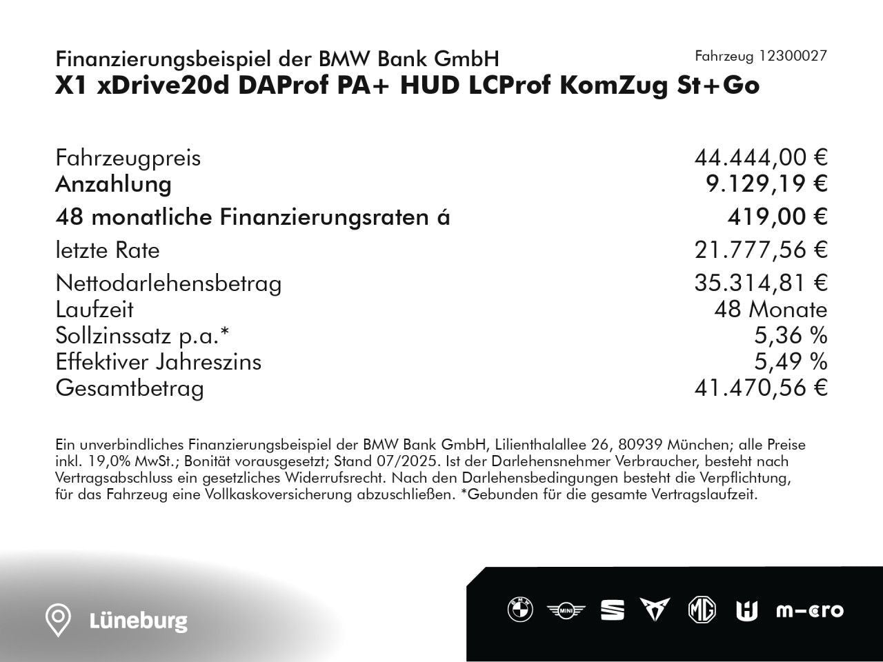 BMW X1 xDrive20d DAProf PA+ HUD LCProf KomZug St+Go" → "BMW X1 xDrive20d - Samsaru's Car Outlet