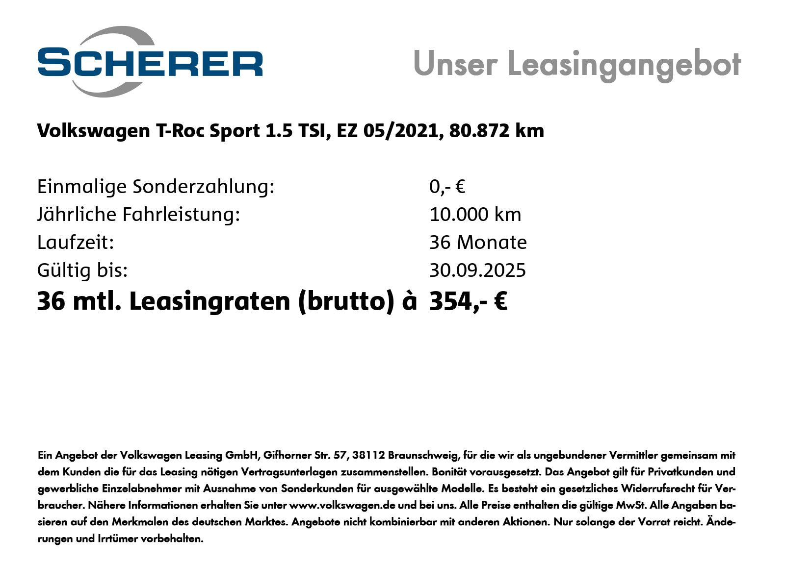 Volkswagen T-ROC SPORT 1.5 TSI - Samsaru's Car Outlet