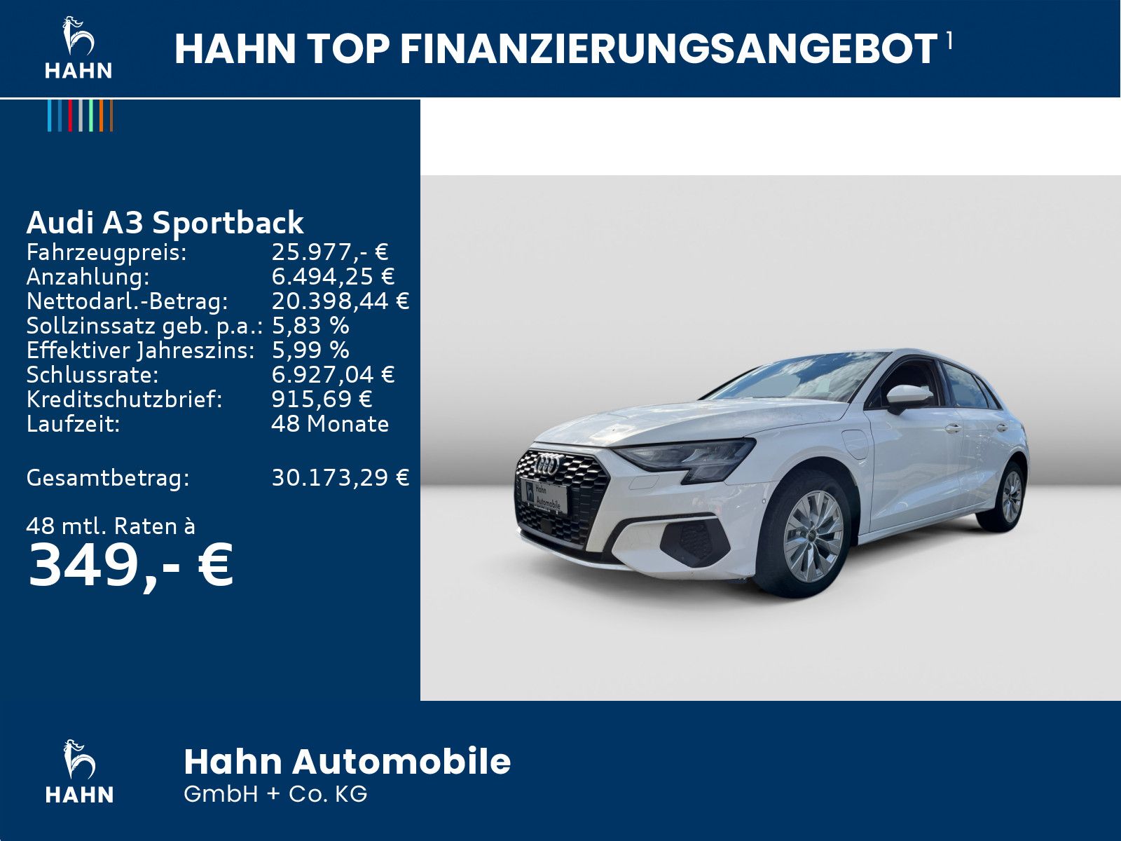 Audi A3 Sportback 40TFSIe basis S-trc PDC Tempo Navi
