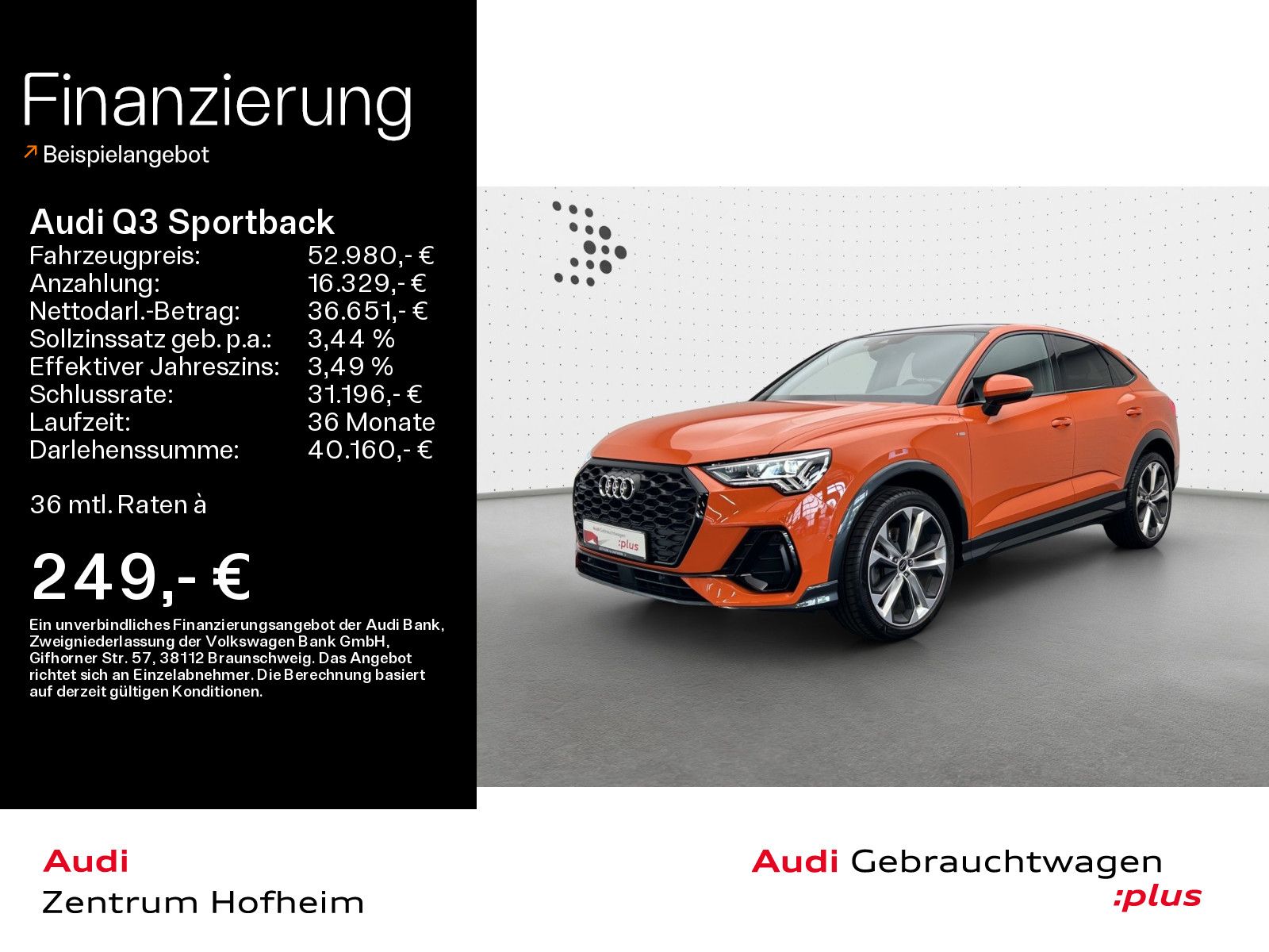 Audi Q3 Sportback 45 TFSI qu S line - Samsaru's Car Outlet
