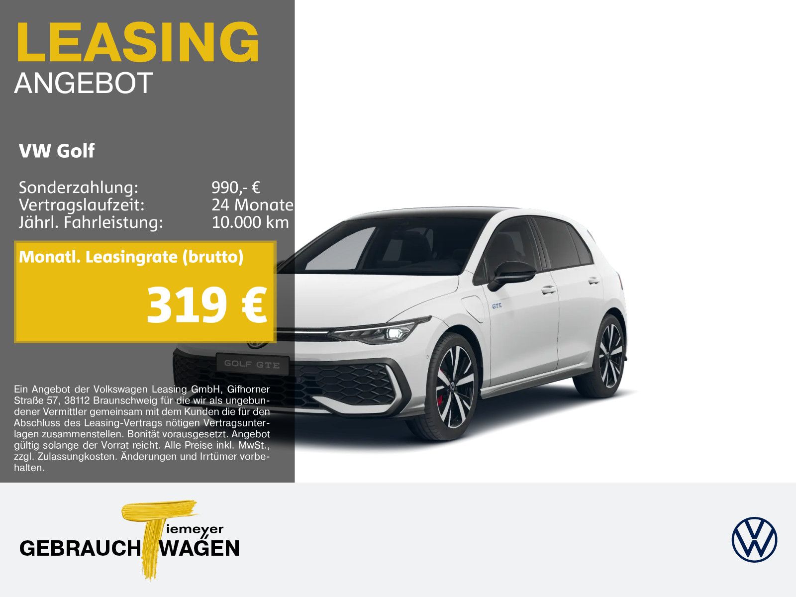 Volkswagen Golf 1.5 eHybrid GTE BLACK STYLE IQ.LIGHT LM18
