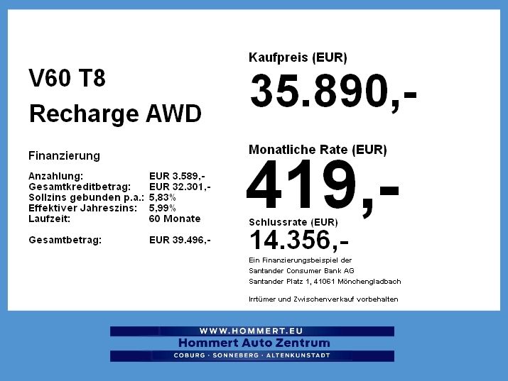Volvo V60 T8 Recharge AWD Ultimate Dark *Pano*AHK*ACC*