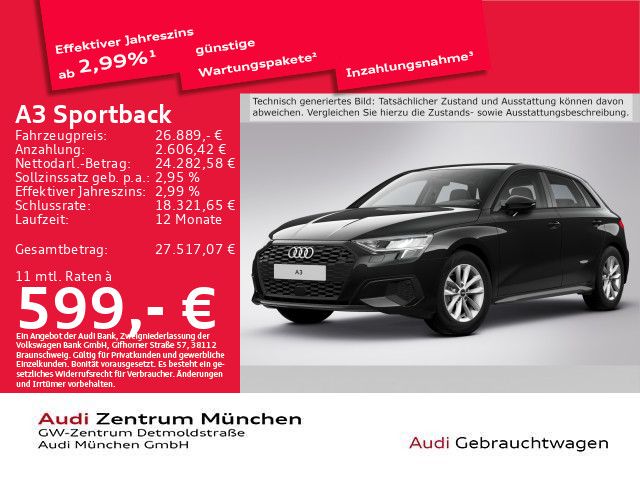 Audi A3 Sportback 30 TDI S tronic Virtual+/Navi+