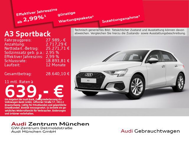 Audi A3 Sportback 35 TDI S tronic ACC/Virtual/Navi