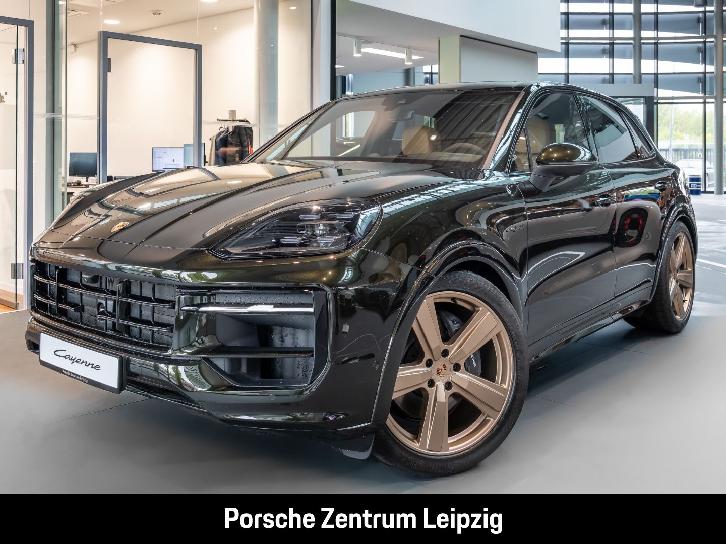 Porsche Cayenne E-Hybrid Dunkelolive Massage Sportabgas