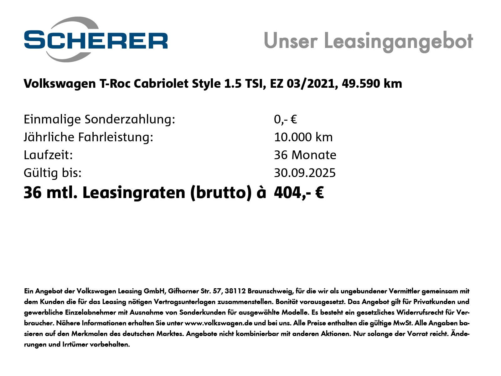 Volkswagen T-Roc Cabriolet Style 1.5 TSI DSG - Samsaru's Car Outlet
