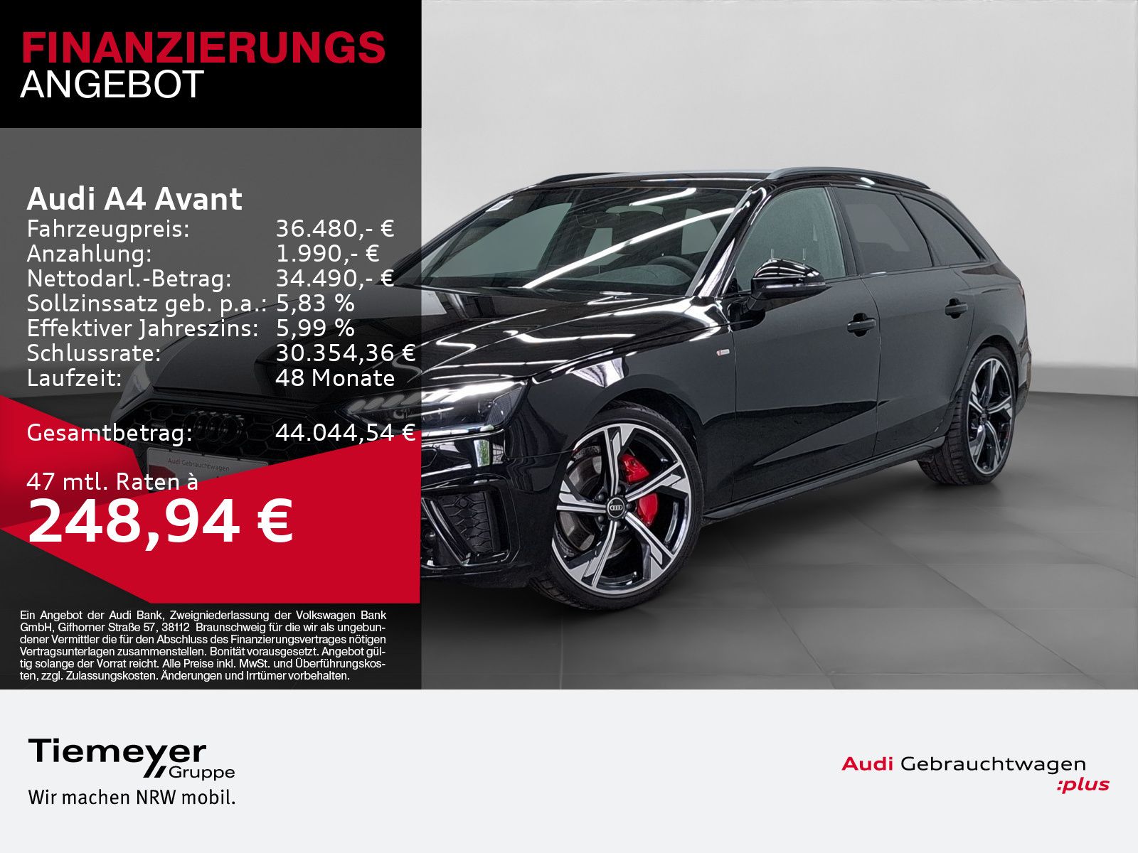 Audi A4 Avant 40 TFSI Q 2x S LINE MATRIX AHK LM19 KAM