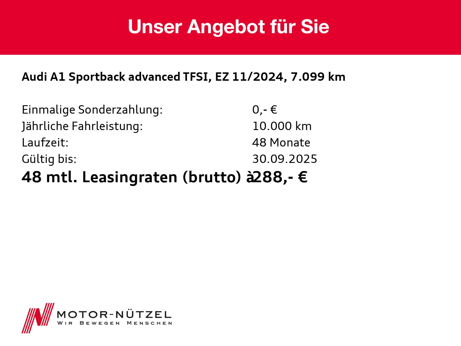 Audi A1 Sportback 25 TFSI S-TR ADVANCED - Samsaru's Car Outlet