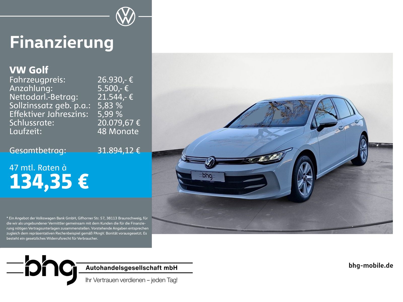 Volkswagen Golf 1.5 eTSI DSG Life #Head-Up #LED #App-Connec
