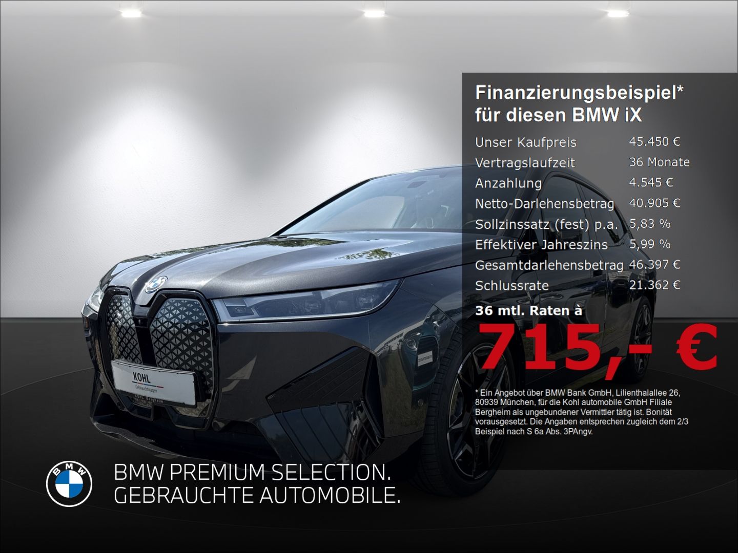 BMW iX xDrive 40 Sportpaket Luftfederung Anhängerkup