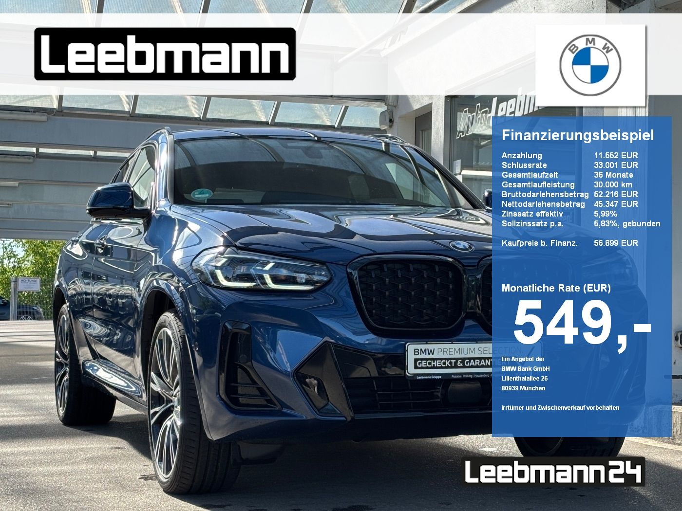 BMW X4 xDrive30d M-Sportpaket GARANTIE BIS 04/2030