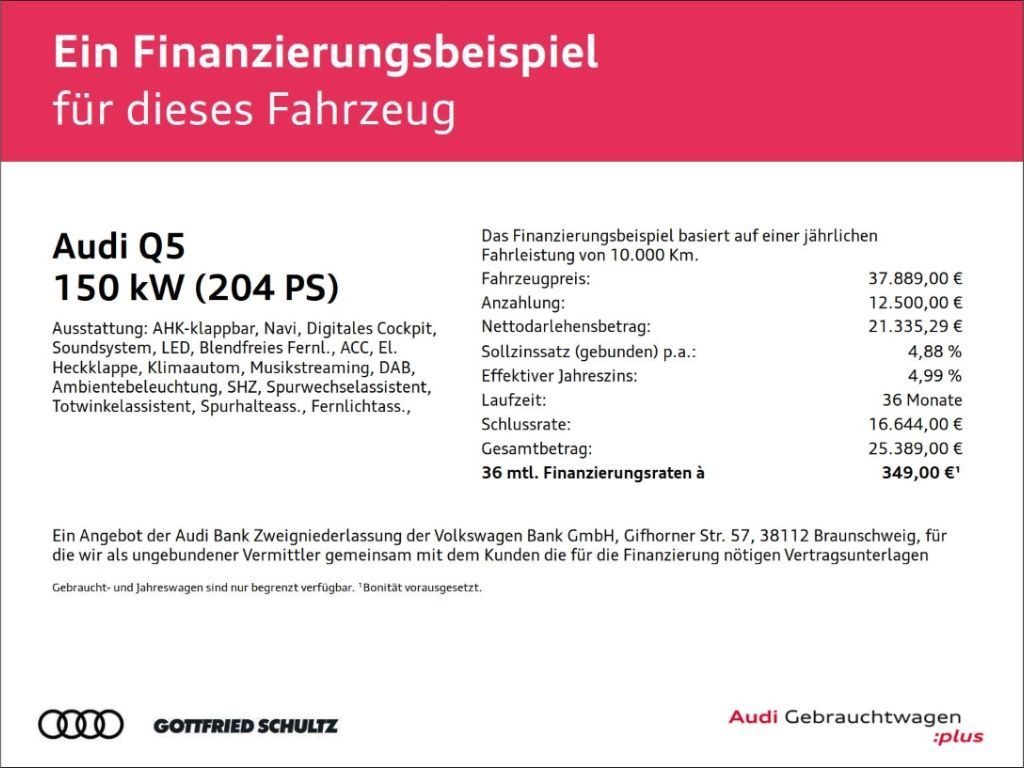 Audi Q5 40 TDI QUATTRO S-LINE AHK MATRIX KAMERA LANE