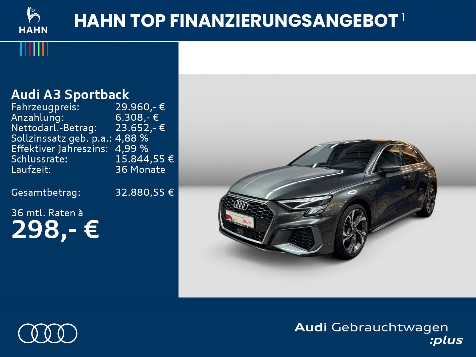 Audi A3 Sportback 35 TFSI S line Virtual CAM Carplay
